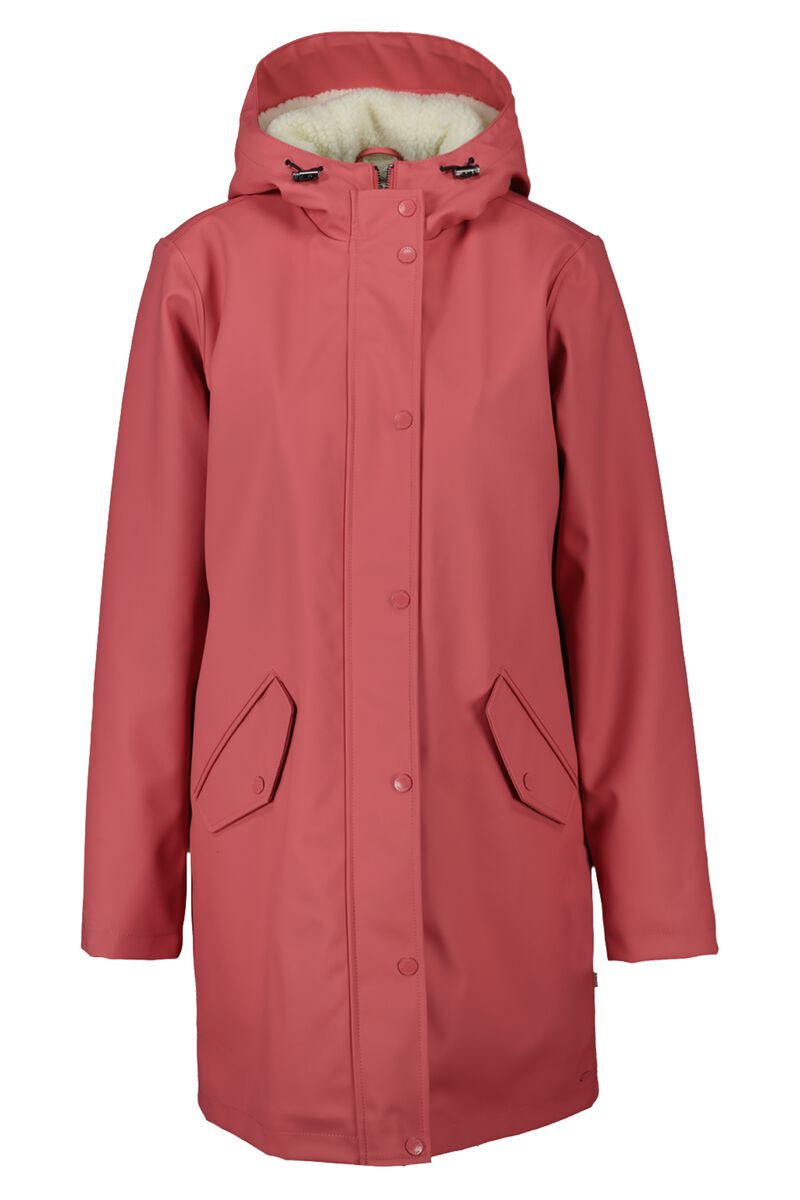 Women Rain jacket Janice Teddy Washed red