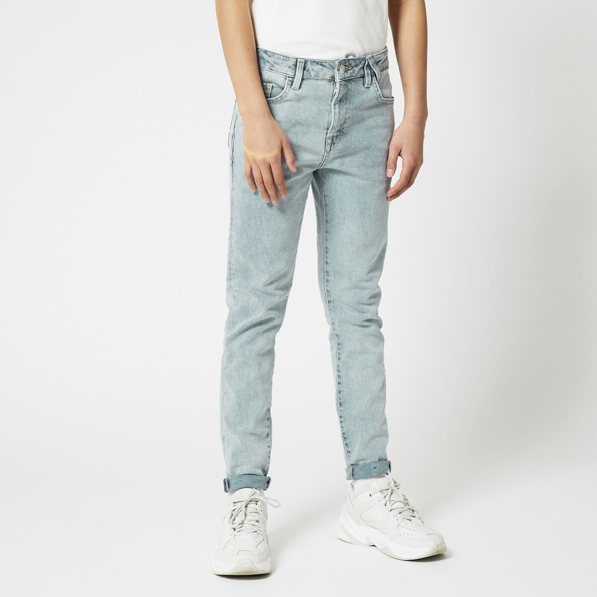 Boys Skinny jeans bleached denim Blue Buy Online