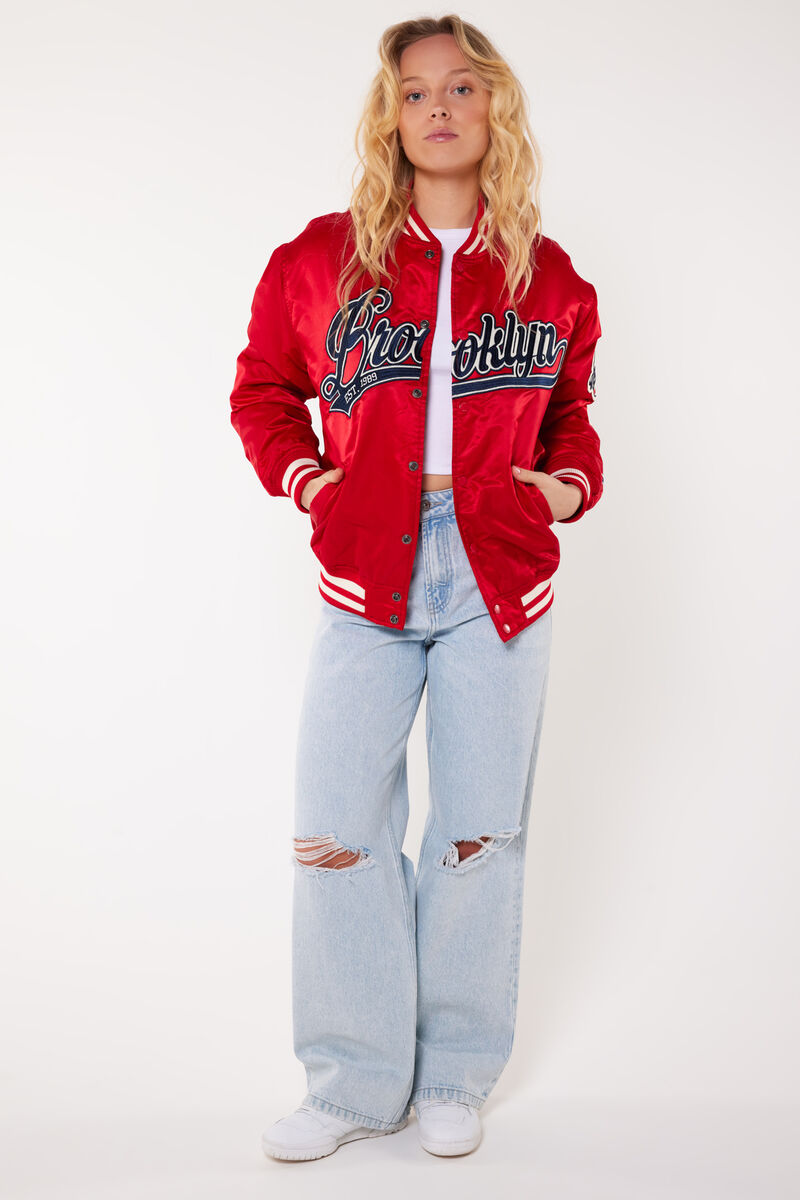 Dames Varsity jacket Joan Red | America Today
