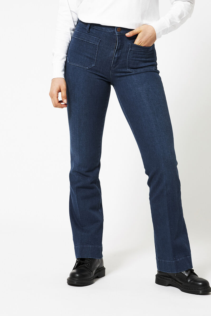 Dames Wrangler jeans flared Denim blue | America Today