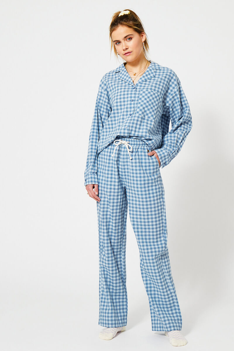Dames Pyjamabroek Loyce Medium blue | America Today