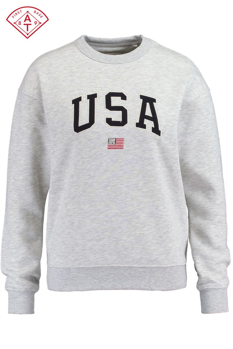 Dames Sweater Soel Mid grey melange | America Today