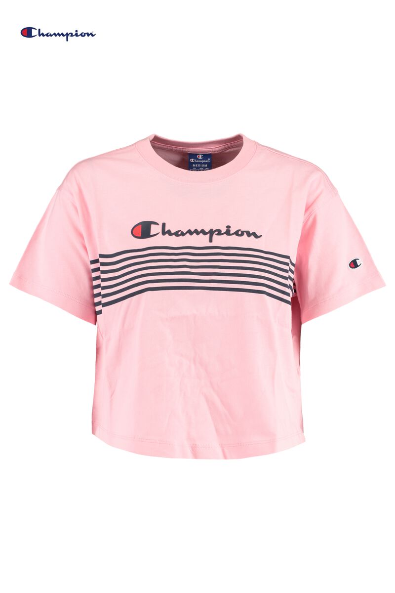 Damen Champion T-shirt cropped Rose | America Today