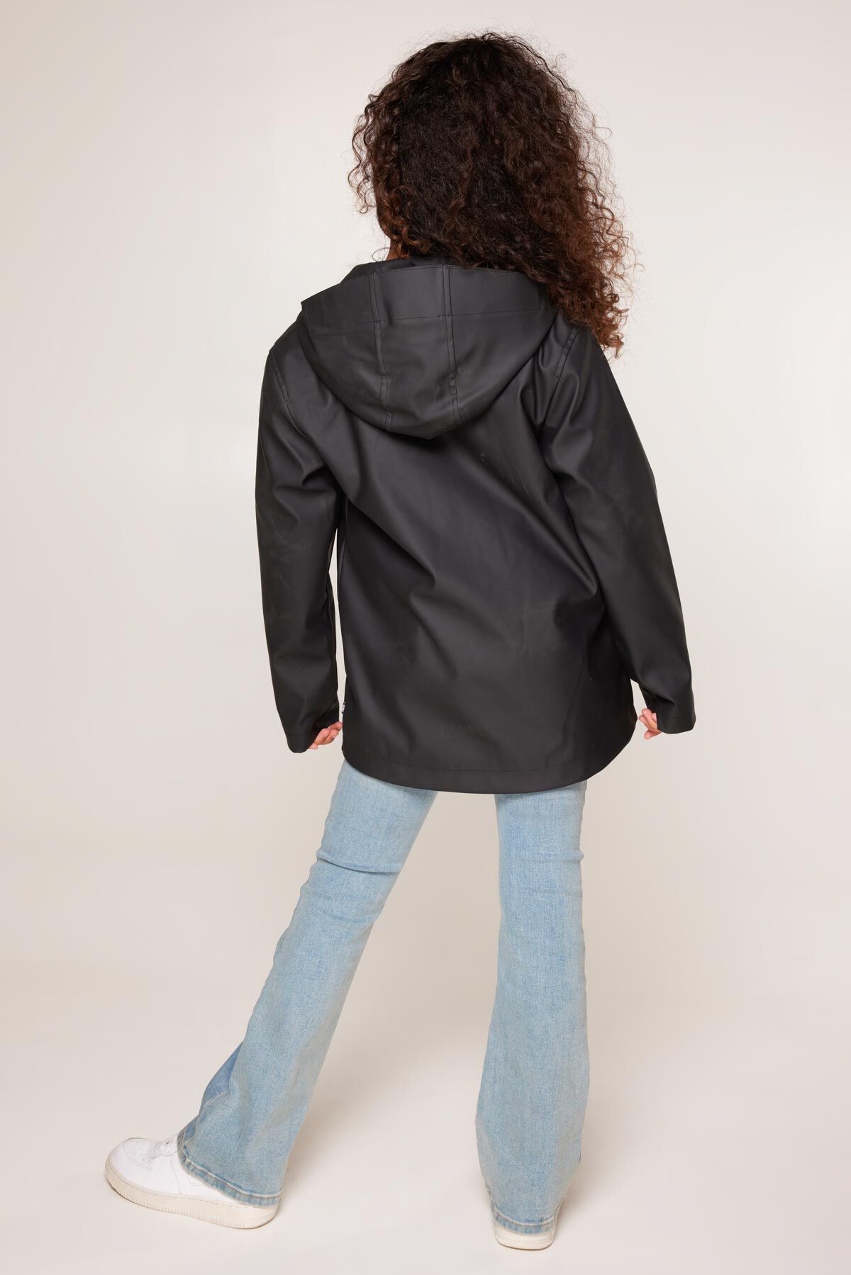 Girls black sale rain jacket