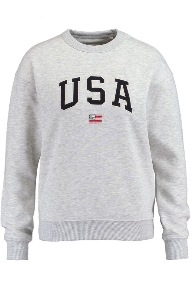 Dames Sweater Soel Mid grey melange | America Today