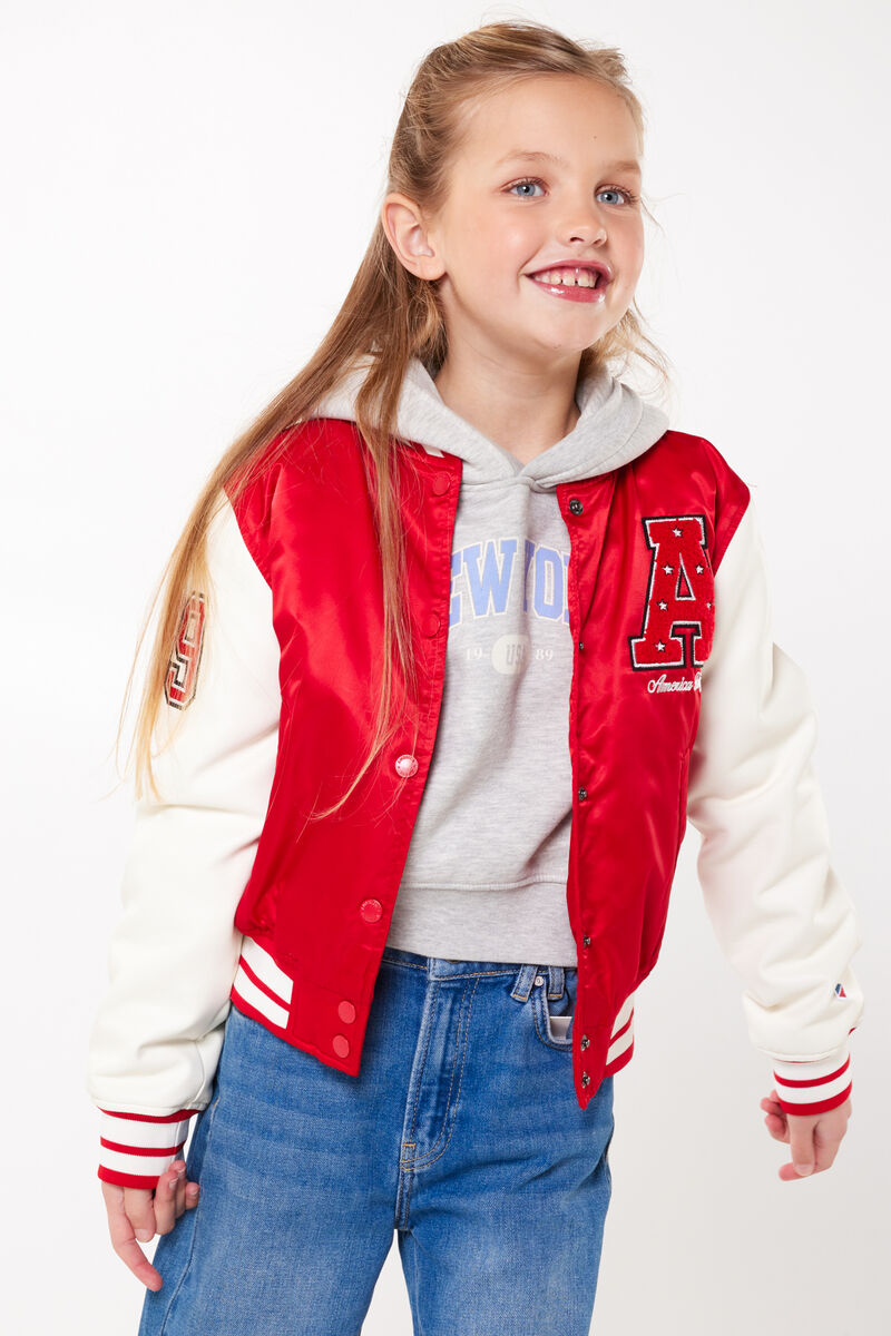 Meisjes Varsity jacket Joy JR Red | America