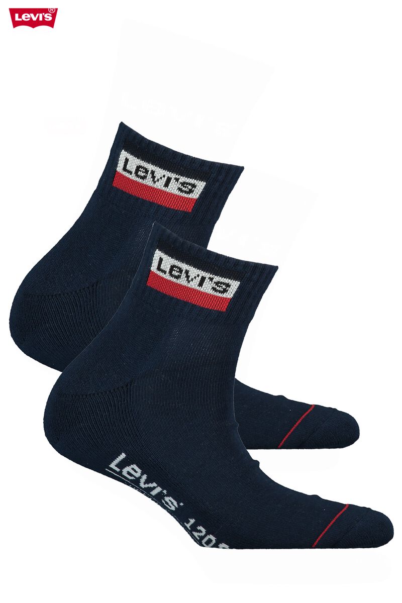 Herren Socken Levi's Mid Cut 2-pack Blau Online Kaufen