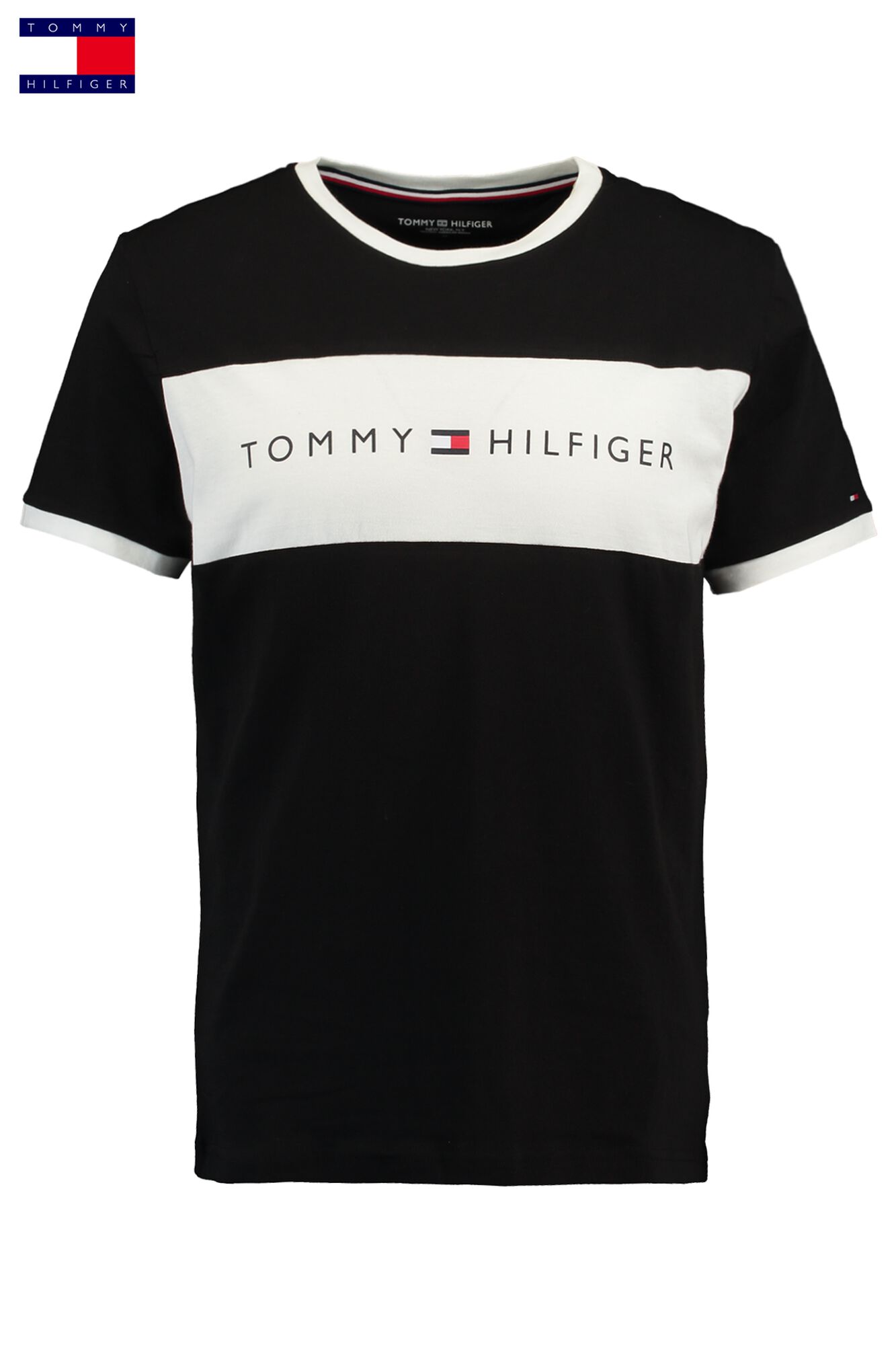 Men T-shirt Tommy Hilfiger Logo Flag Black Buy Online
