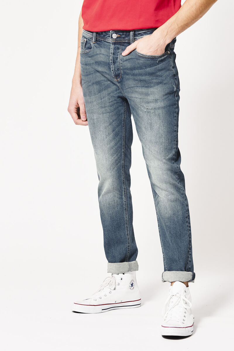Heren Slim fit jeans stretch Blauw | America Today