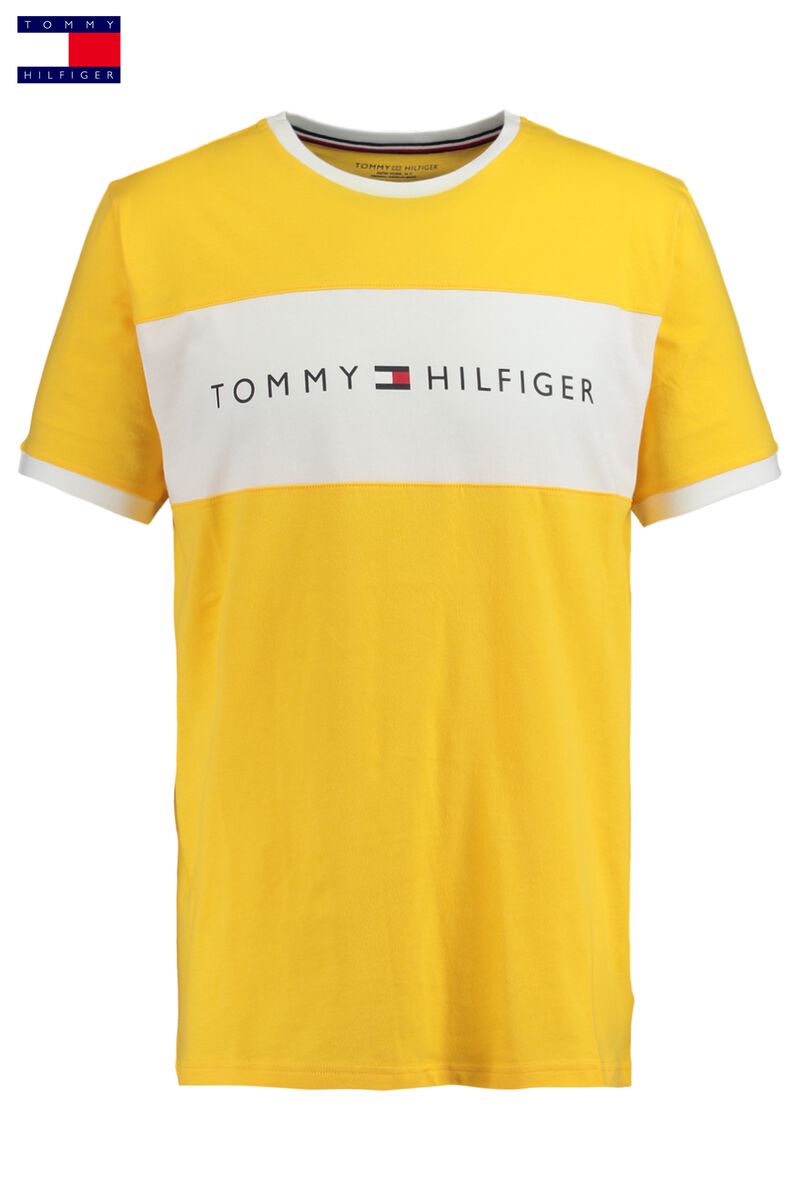Herren T-shirt Tommy Hilfiger Logo Gelb Online Kaufen