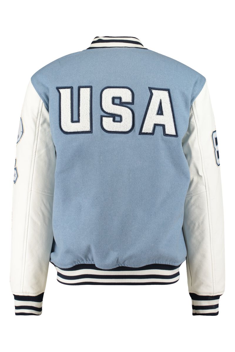 Heren Varsity jacket Light blue | America Today