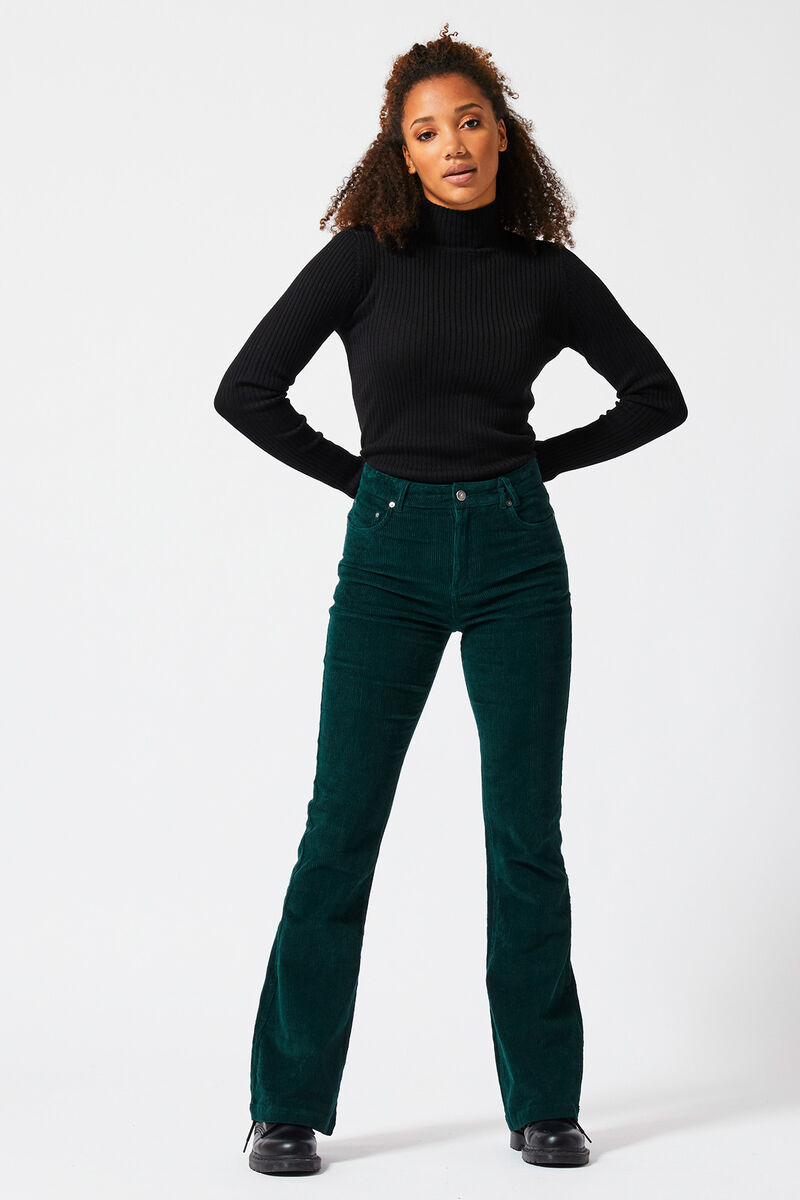 Dames Broek flared Peggy Sea green | America Today