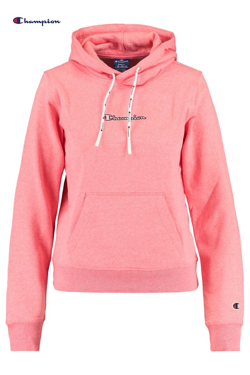 Dames Hoodie Champion small Logo Pink | America Today