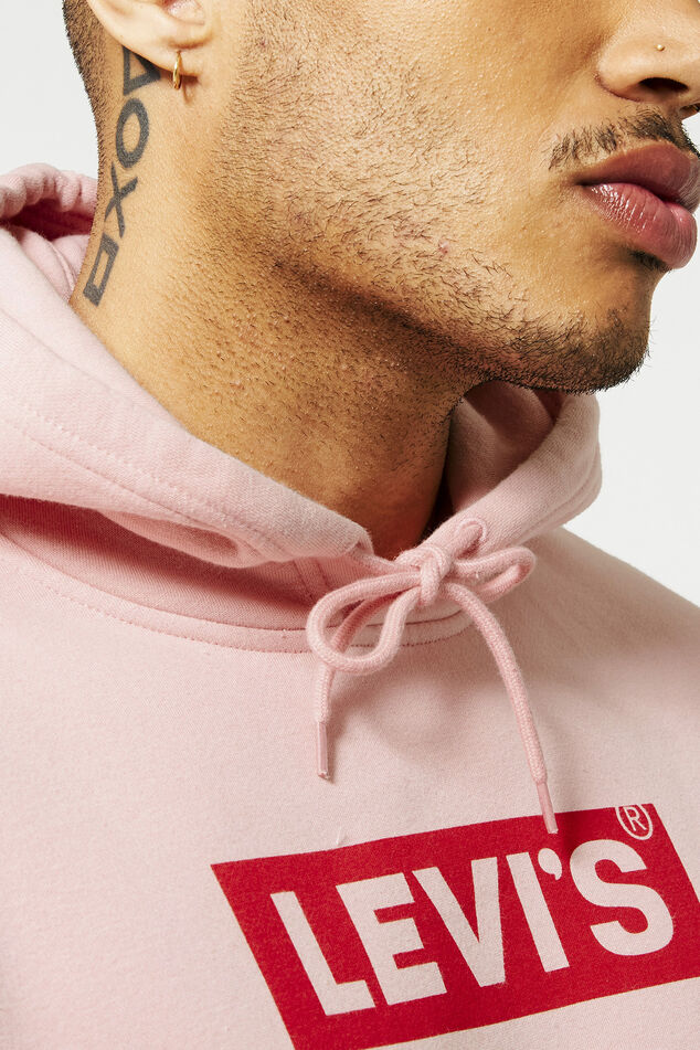 Men Levi's hoodie Relaxed graphic hoodie Light pink