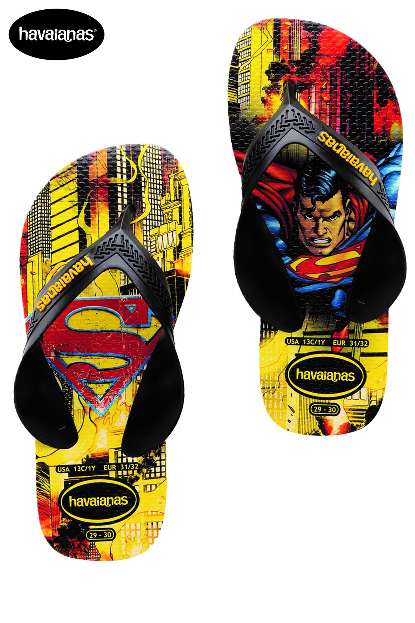 Boys Havaianas Kids Max Heroes Superman Yellow Buy Online