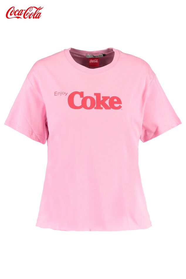 Damen T-shirt Ellie Coca Cola Pink | America Today