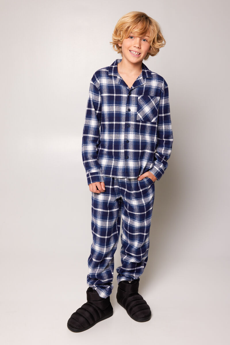 Jongens Pyjamabroek Nathan bottom JR Blue/white