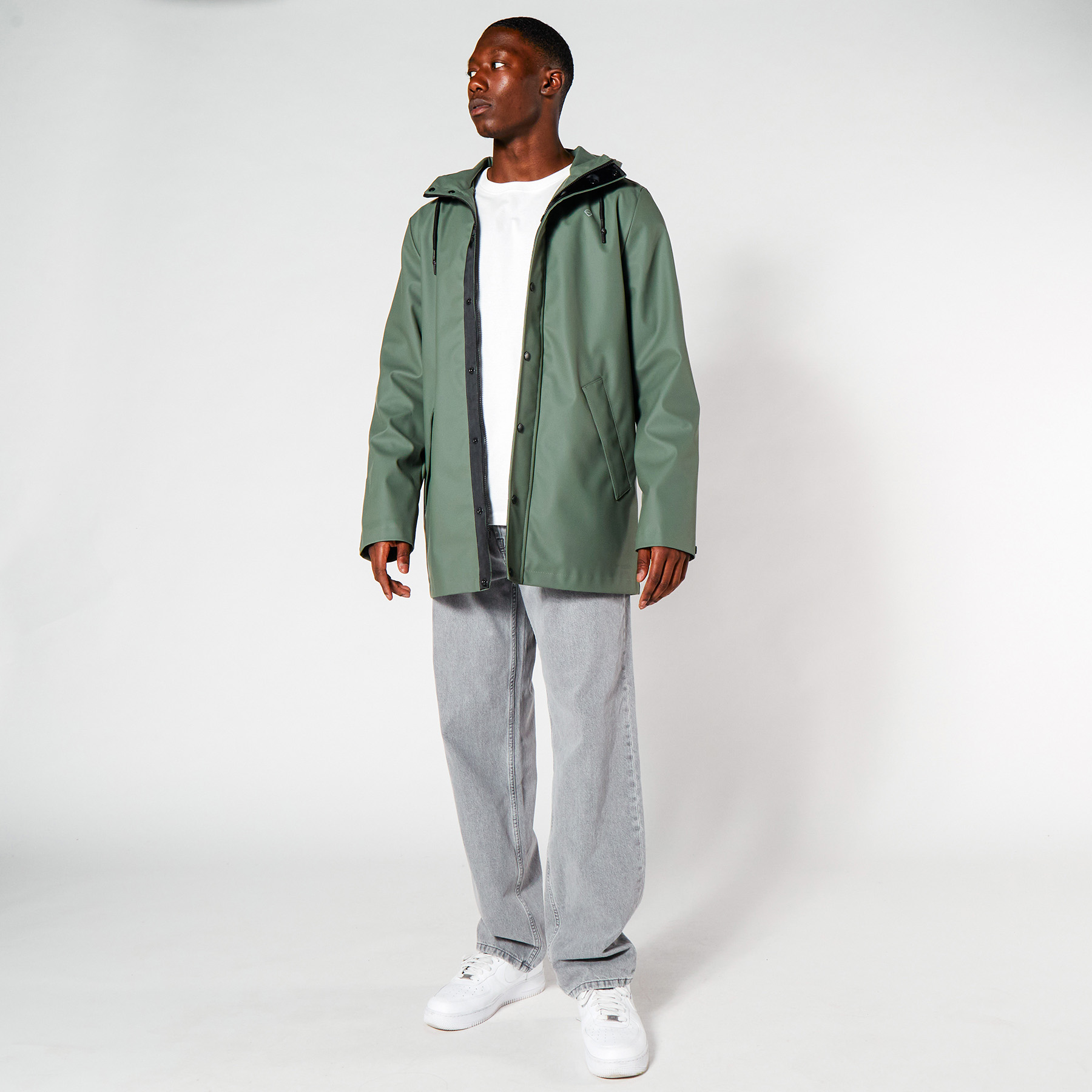 Olive green 2025 rain jacket mens