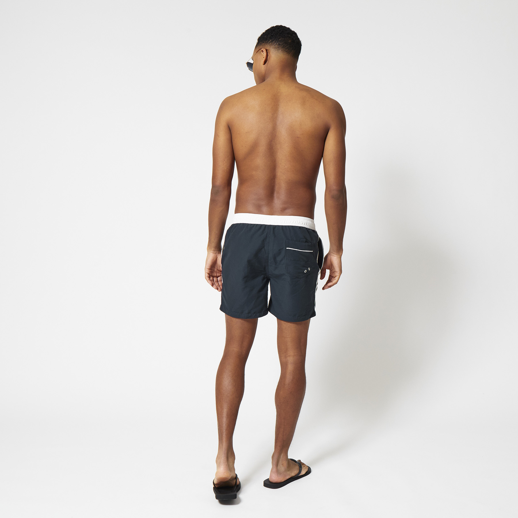 Men Swimming trunks made of 100% recycled polyester Blue Buy Online