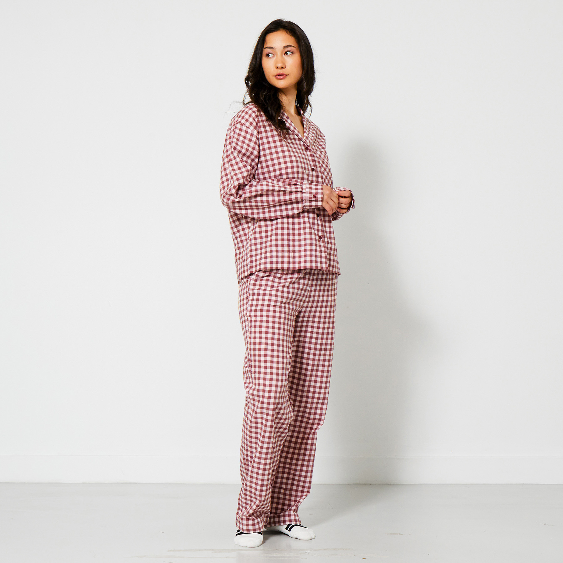 Women Pyjama Loyce Brown/pink | America Today