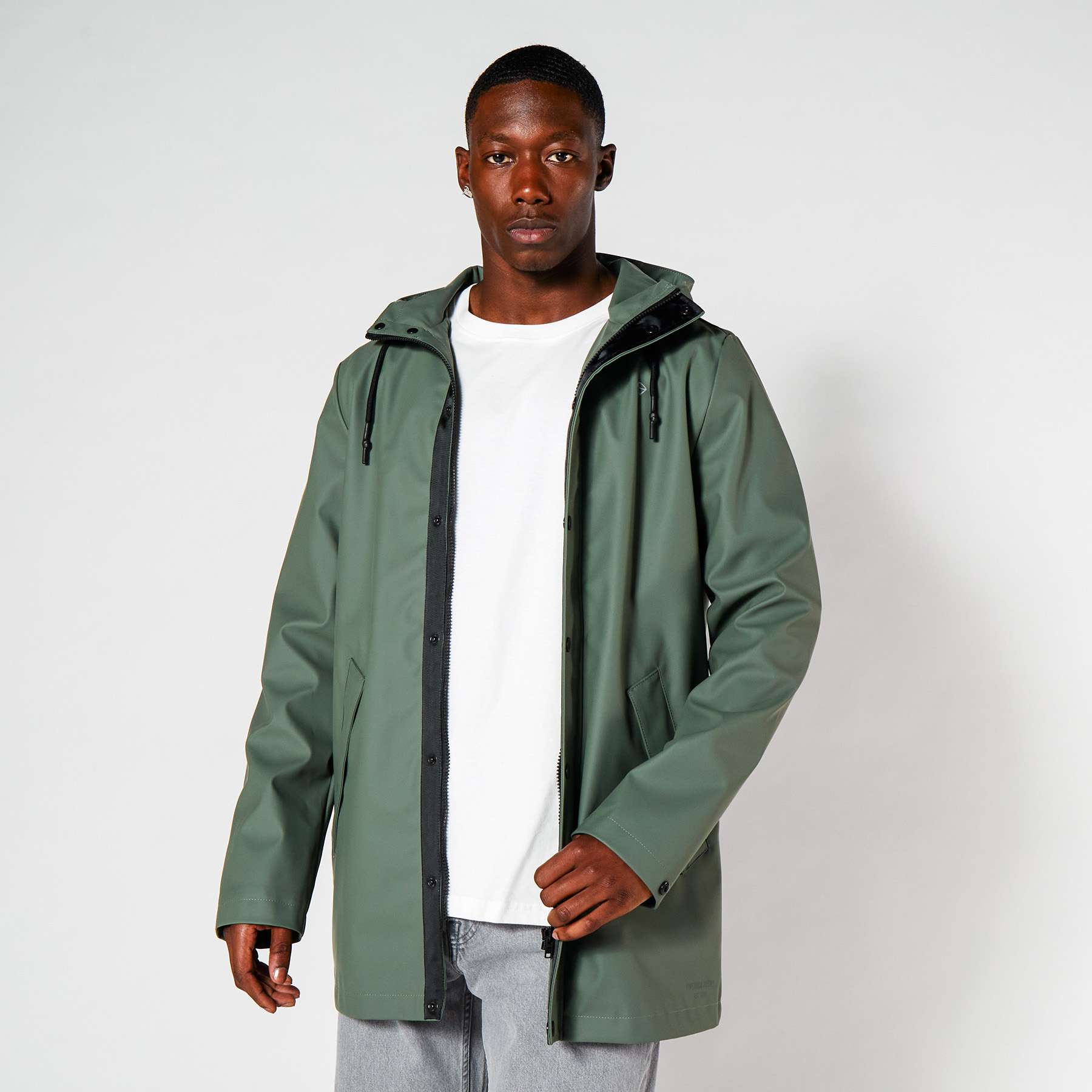 Green cheap parka raincoat