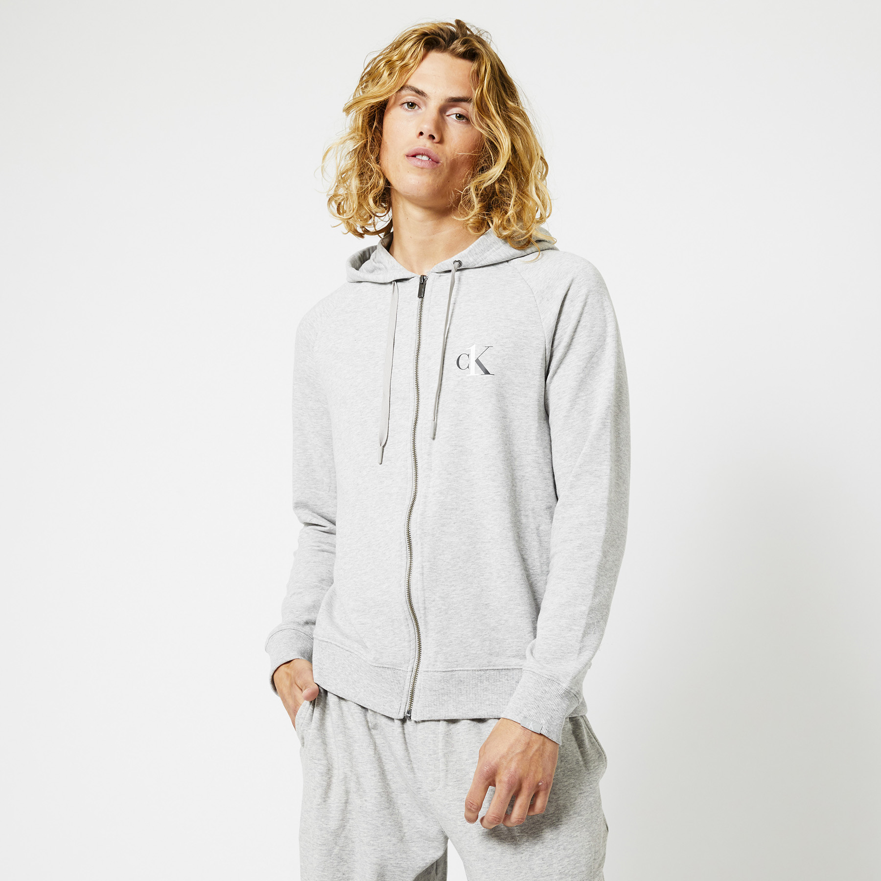 Men Sweat vest Zip hoodie Calvin Klein Grey Buy Online