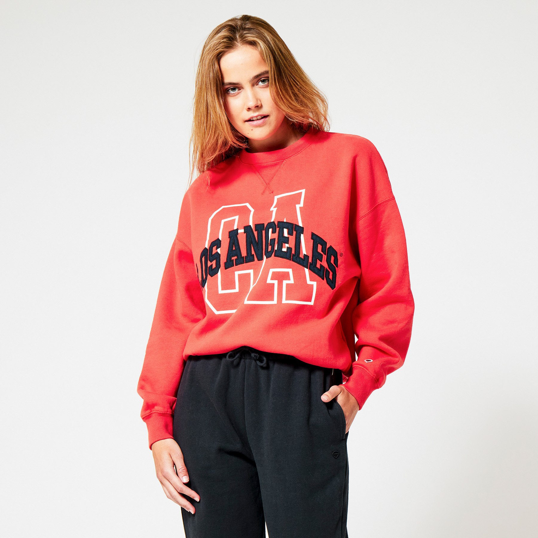 Dames Sweater print Azelea red | America